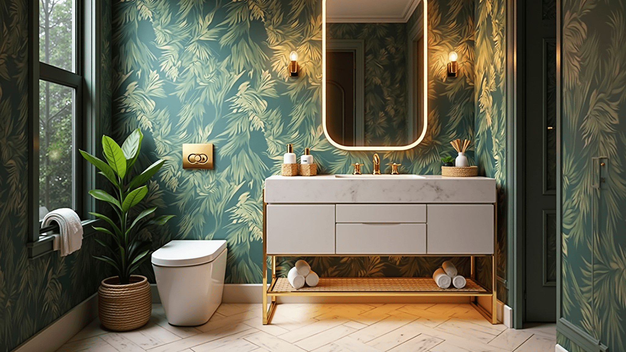 Transform Your Small Bathroom with Bold Wallpaper: A Design Lover's ...